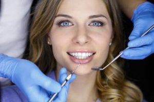 Smiling dental patient